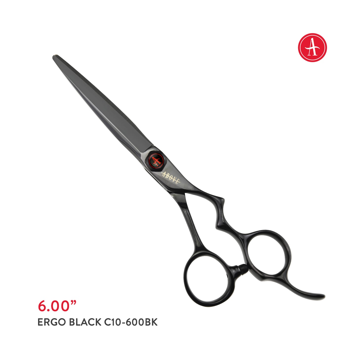 Above Ergo Black Hair Cutting Shears – 5.5", 6", 6.75"