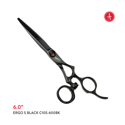 Above ErgoS Black Swivel Hair Cutting Shears – 6", 6.75"