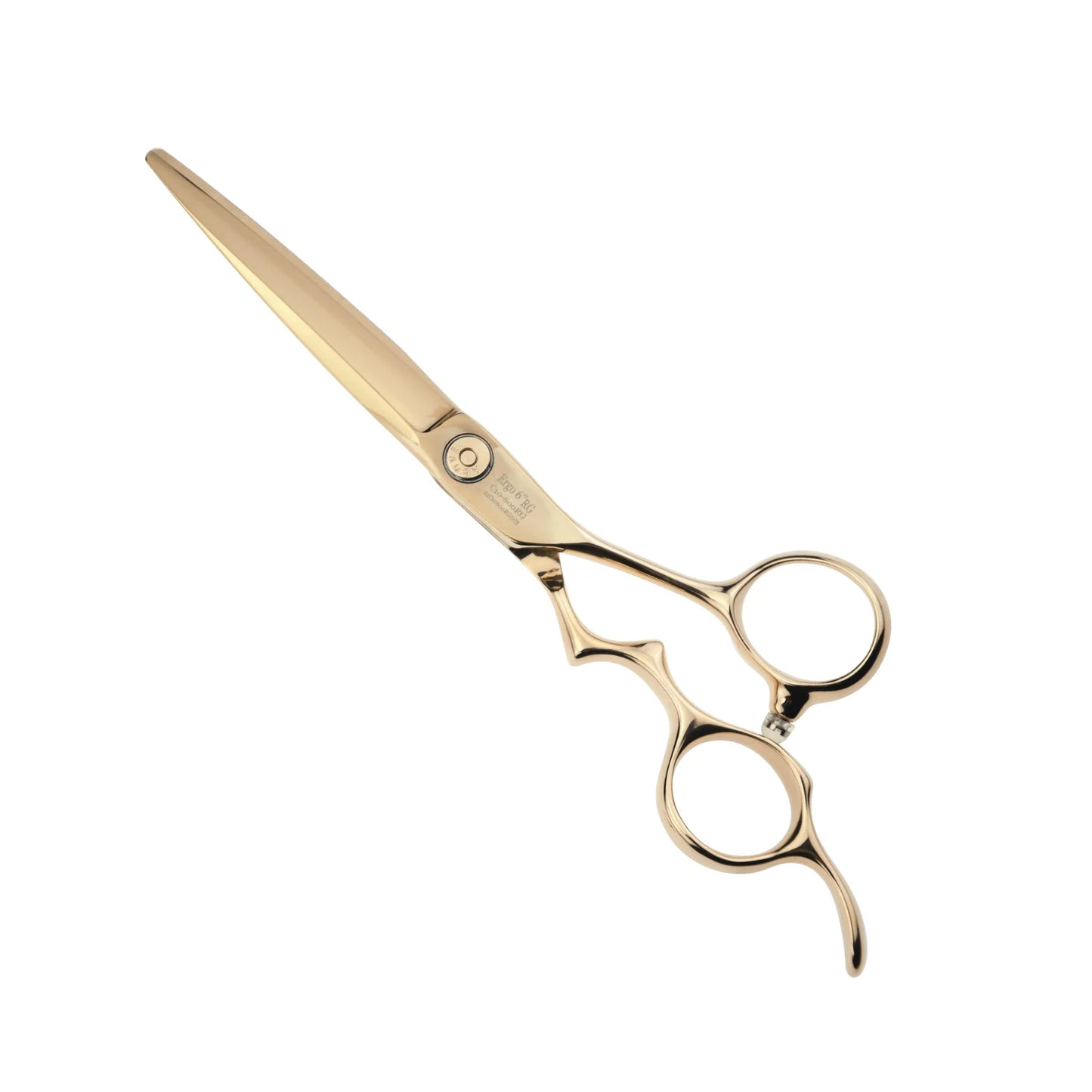 Above ErgoS Rose Gold Swivel Hair Cutting Shears – 6", 6.75"