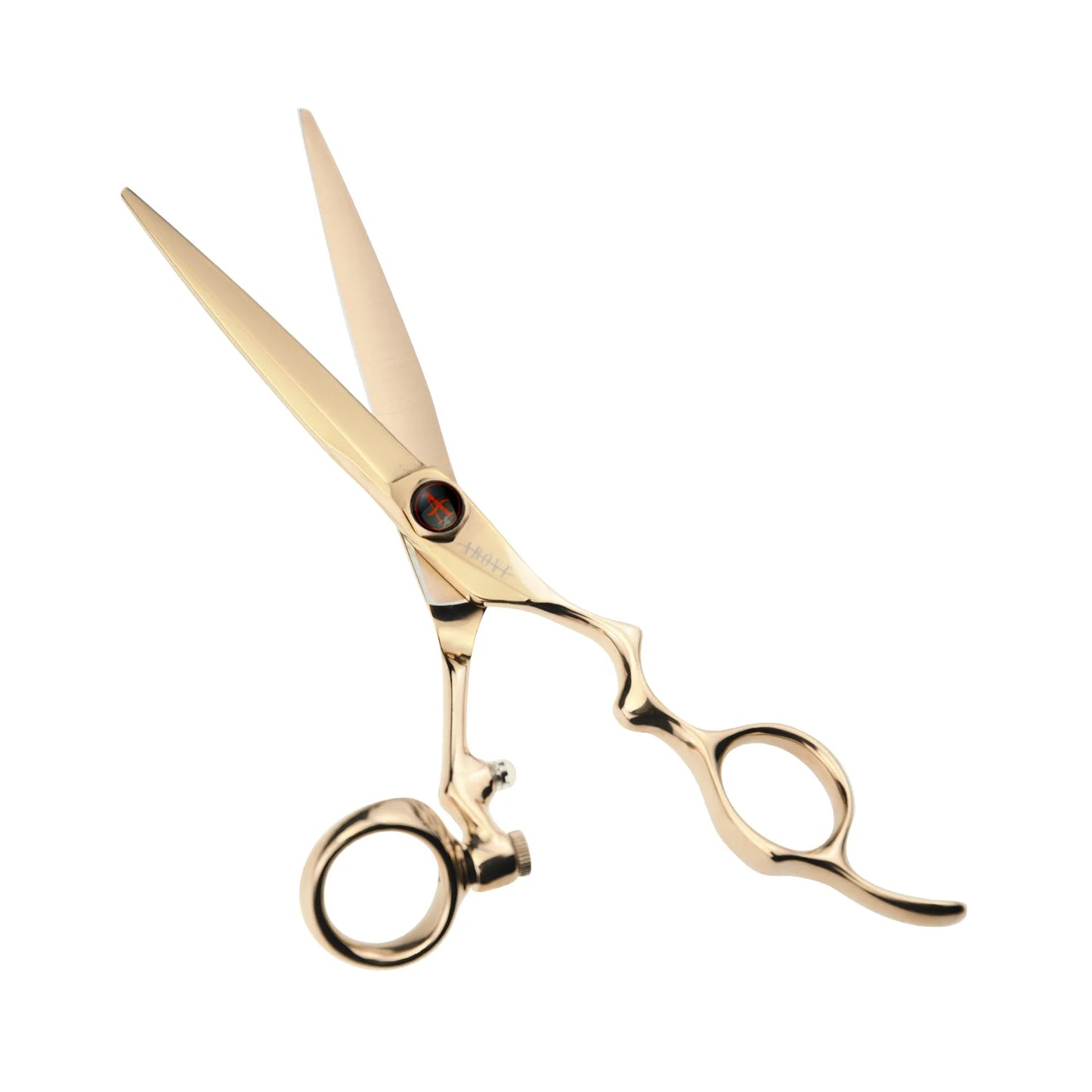 Above ErgoS Rose Gold Swivel Hair Cutting Shears – 6", 6.75"