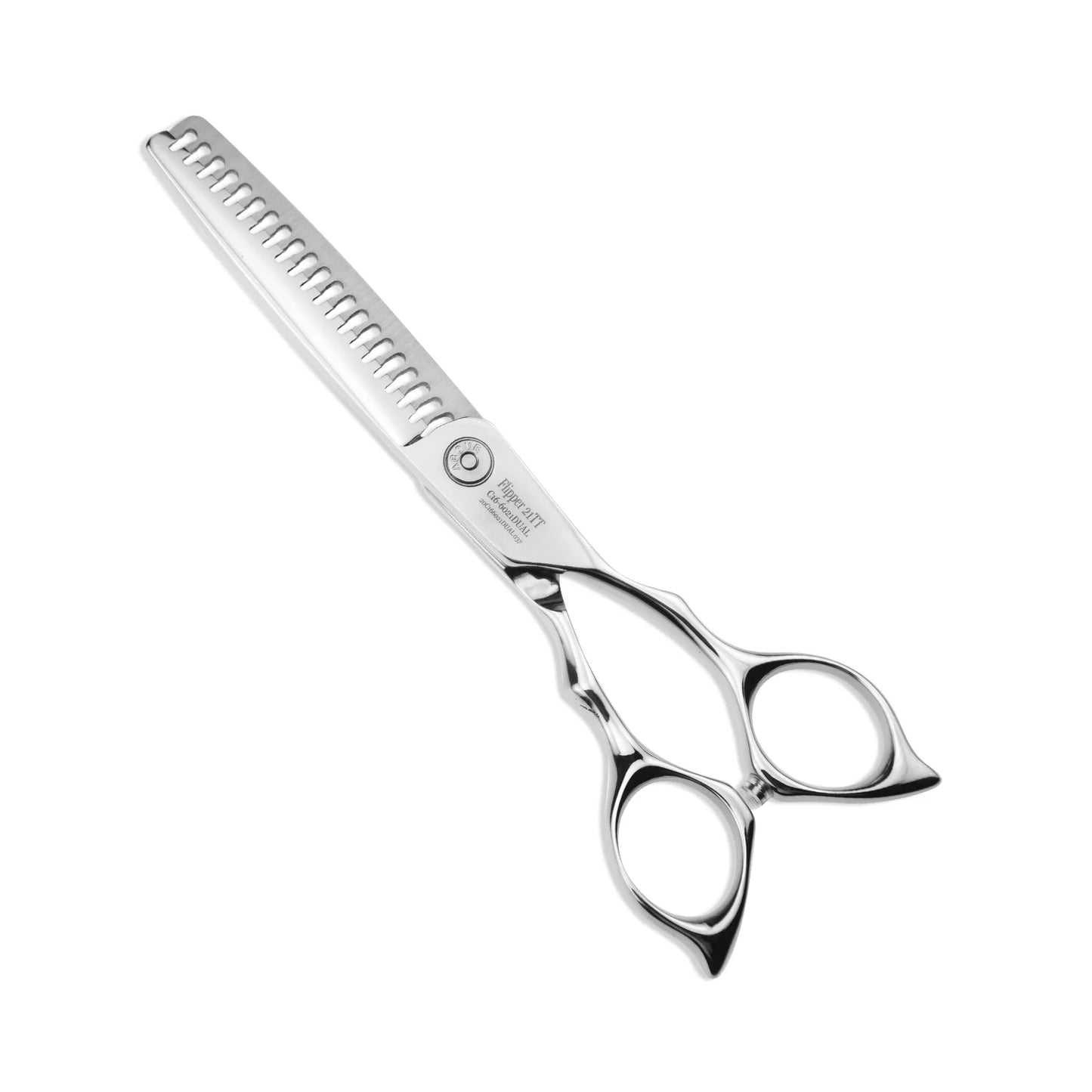 Above Flipper 21TT No-Line Dual Tooth) Blending Shears – 6.0"