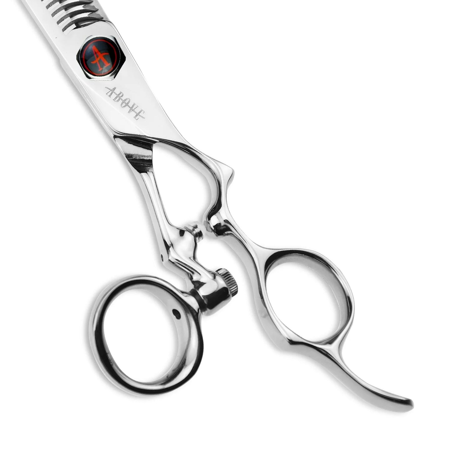 Above ErgoS Lefty Swivel 27TT No-Lin Pinpoint Blending Shears – 6"