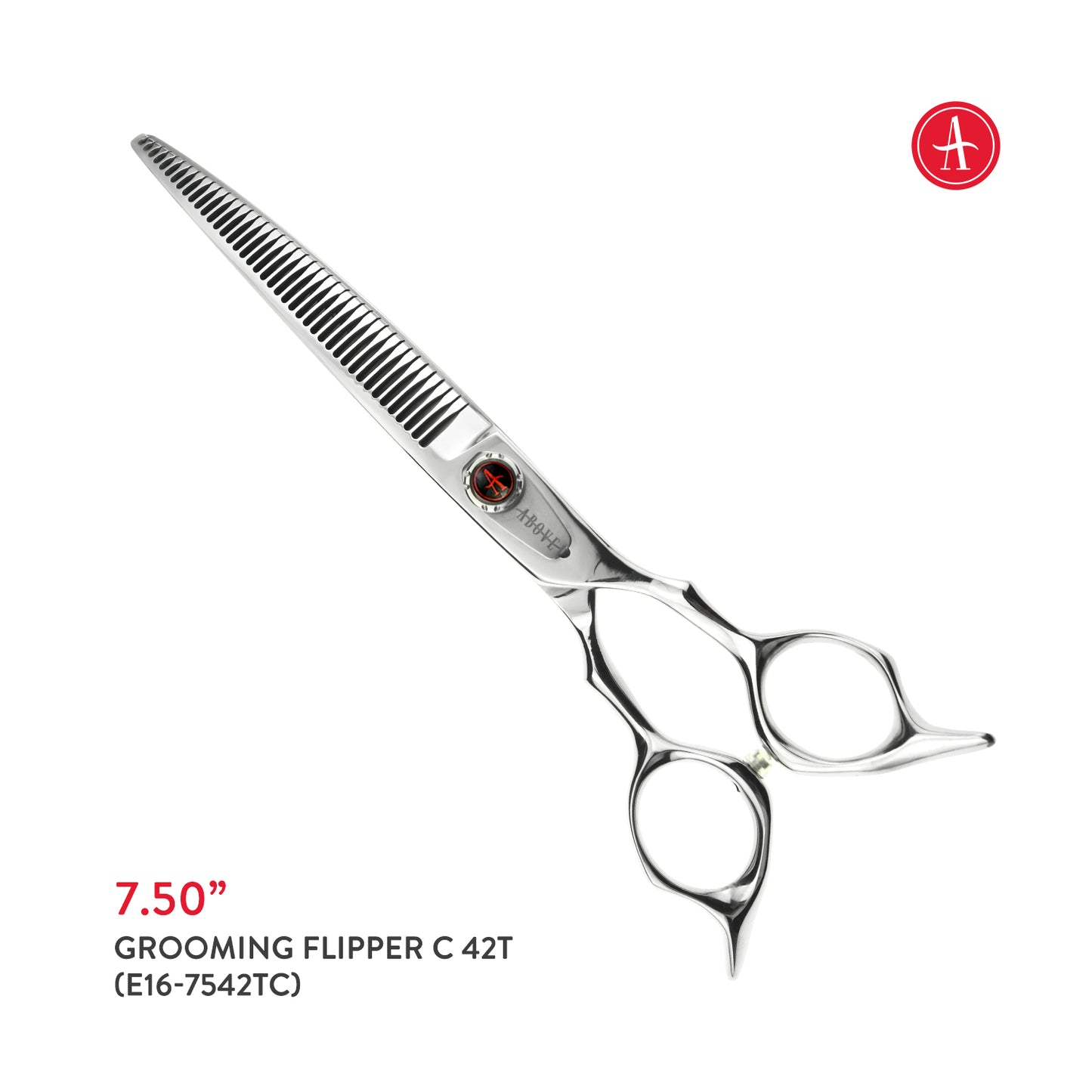 Above Elite Pet Grooming 42T Flipper Curved Blending Shears- 7.5"