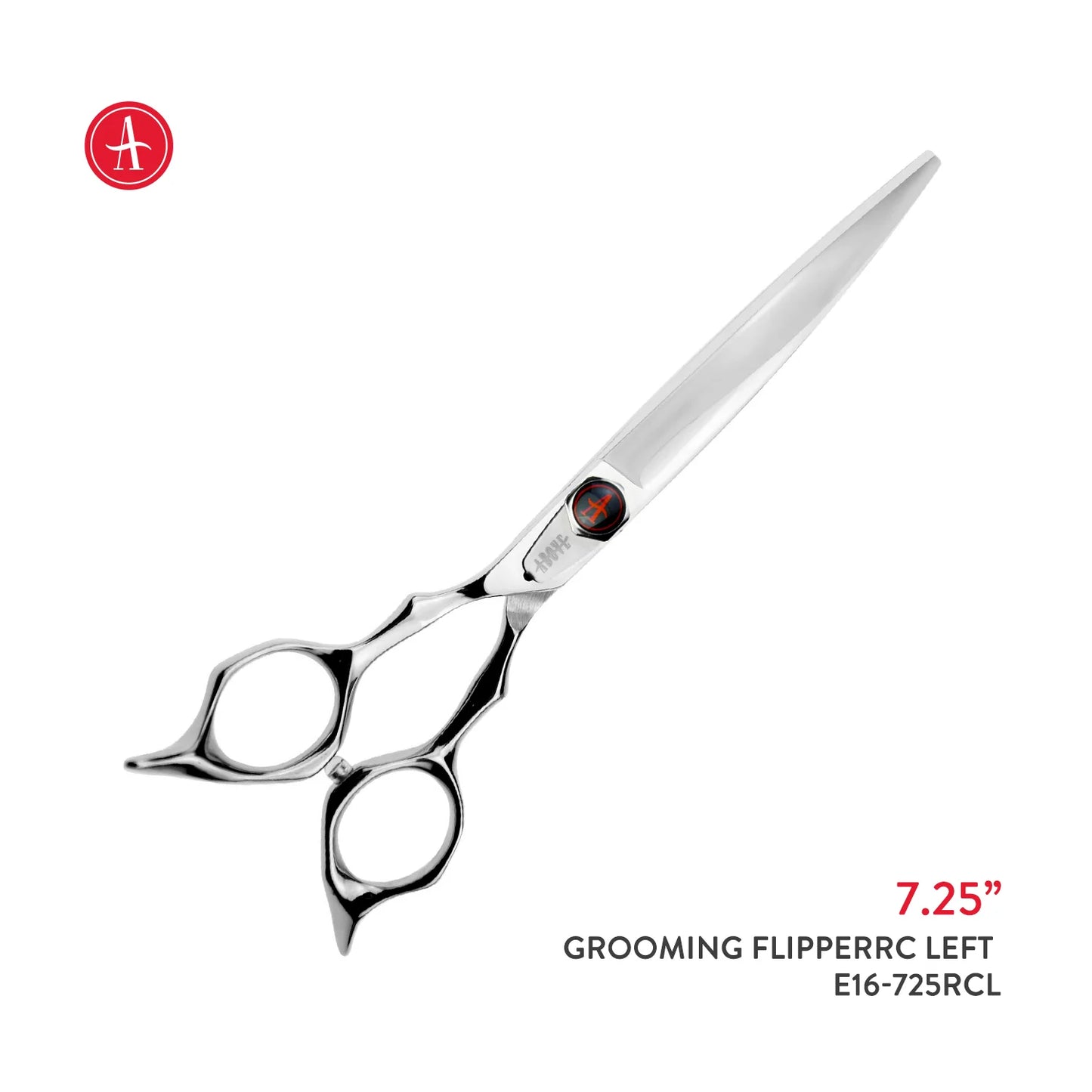 Above Pet Grooming Flipper Radical Curve Lefty 725 Shears – 7.25"