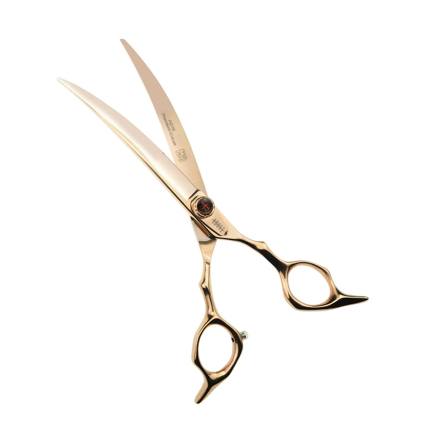 Above Pet Grooming Flipper Radical Curve 725 Rose Gold Shears – 7.25"