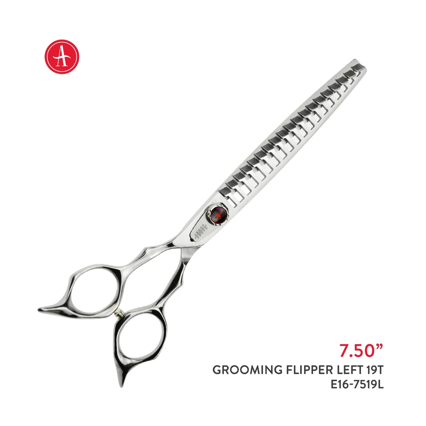 Above Pet Grooming Flipper Lefty 19T Shears – 7.5"