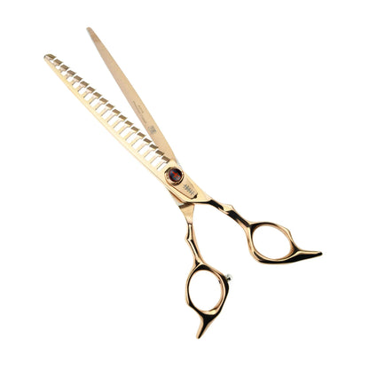 Above Elite Pet Grooming Rose Gold 19T Flipper Shears – 7.5"