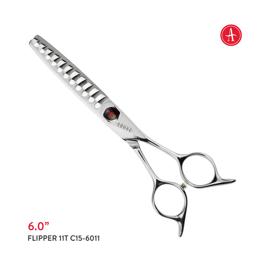 Above Flipper 11T Texturizing Hair Cutting Shears – 6.0"