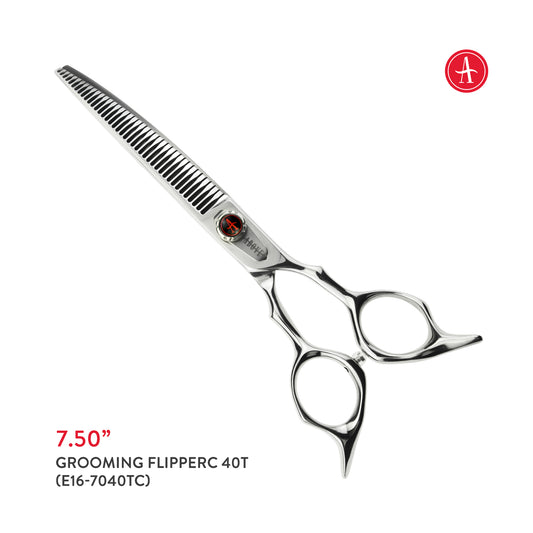 Above Elite Pet Grooming 40T Flipper Curved Blending Shears - 7"